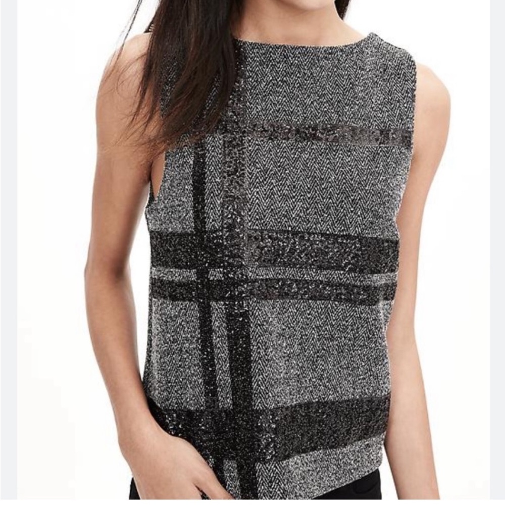 Banana Republic Sequin Herringbone Top